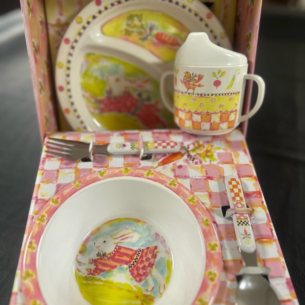 Mackenzie-Child’s Bunny Dinnerware Set for toddler
